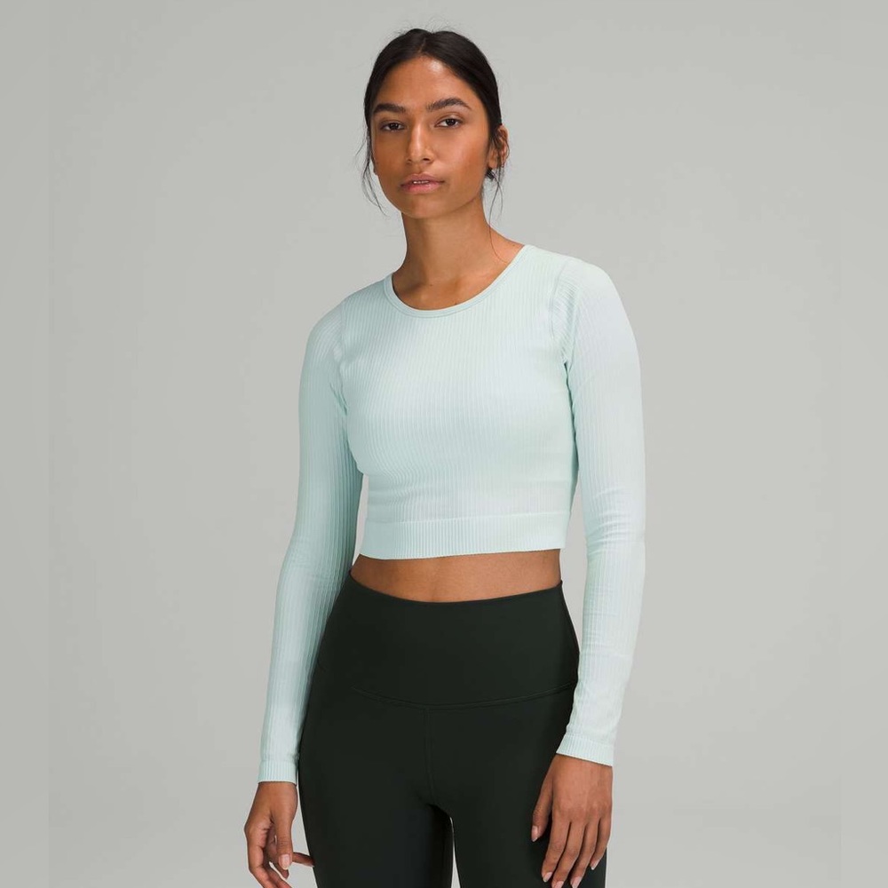 Lululemon Ebb To Street Cropped top Delicate Mint 6